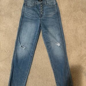 7 for all Mankind button fly jeans High Waist Cropped Street